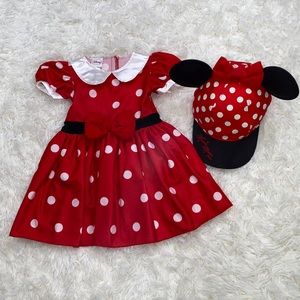 Disney Minnie Mouse Dress/ Costume With A Walt Disney World Hat  Size 12…